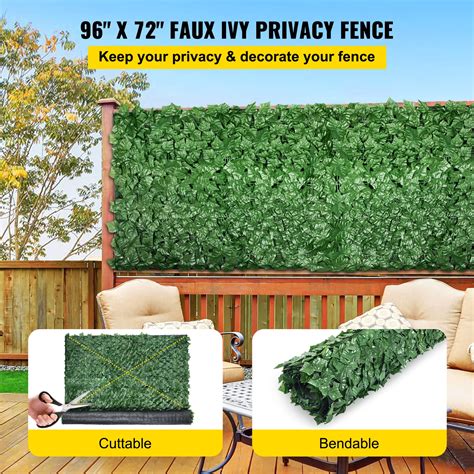 Vevor 96x72 Faux Ivy Leaf Artificial Hedge Privacy Fence Screen