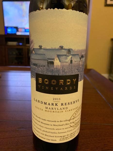 Boordy Vineyards Landmark Reserve USA Maryland CellarTracker