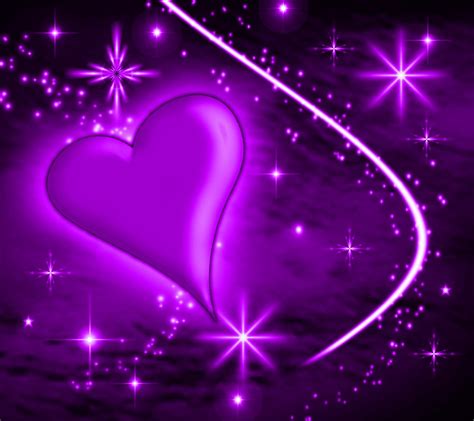 Purple Heart With Plasma Stars Background 1800x1600