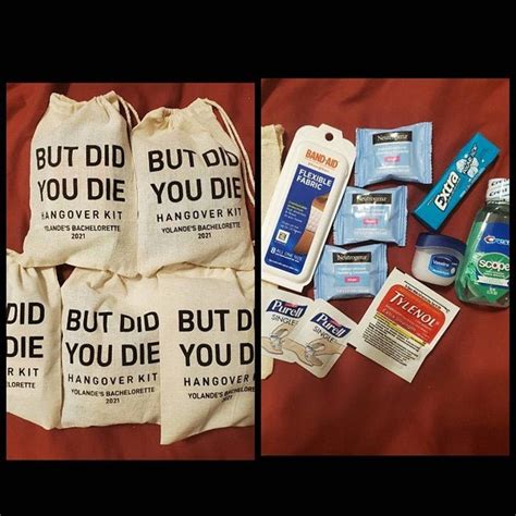 But Did You Die Hangover Kit Bachelorette Party Favors Etsy Artofit