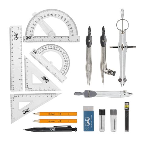 Buy Mr Pen Geometry Set With 6 Inch Swing Arm Protractor Divider Set