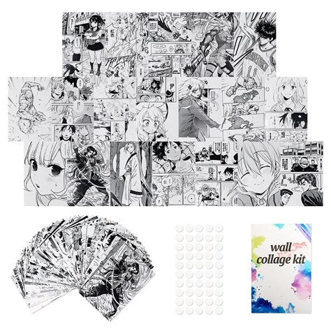 Buy Pcs Anime Panel Wall Collage Kit Aesthetic Pictures Manga Aesthetic Collage S Cartoon