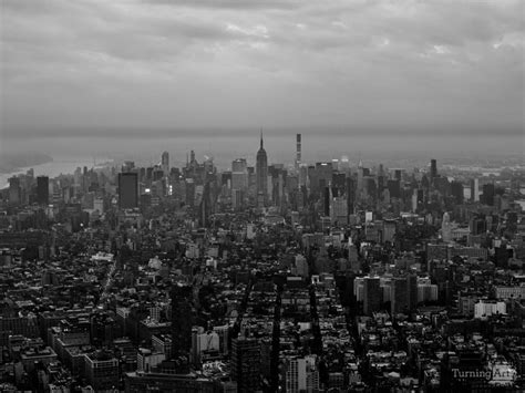Manhattan Skyline Black And White By Kimberly Mufferi Turningart