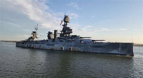 Watch The Battleship Texas Journeys To Galveston For Repairs Texas