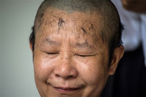 Rebel Female Buddhist Monks Shave Their Heads As They Continue To