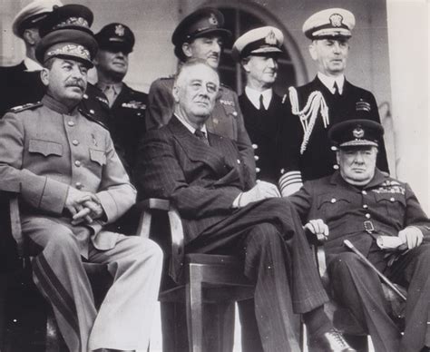 Unknown Joseph Stalin Franklin D Roosevelt And Winston Churchill