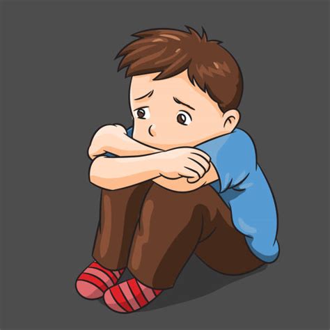 Sad Boy Sitting Illustrations Royalty Free Vector Graphics And Clip Art