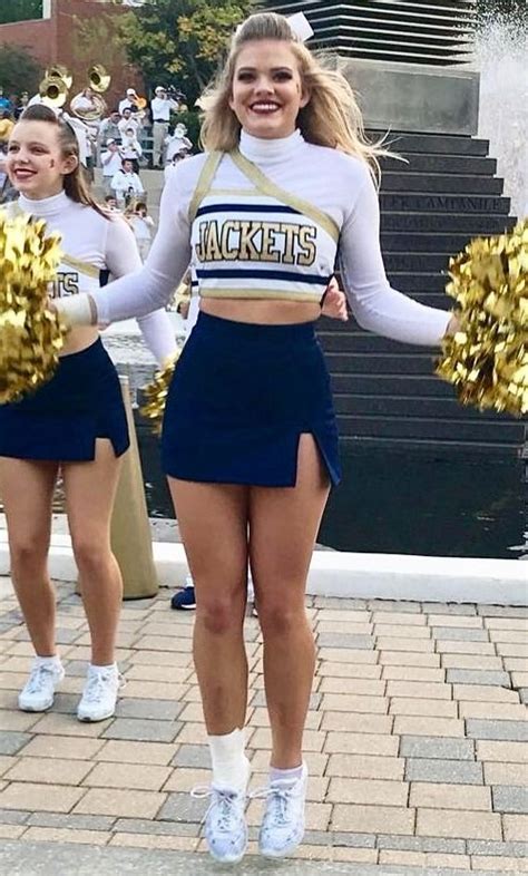 See More Georgia Tech Cheerleaders Here Cheerleading Cheer Skirts Mini Skirts
