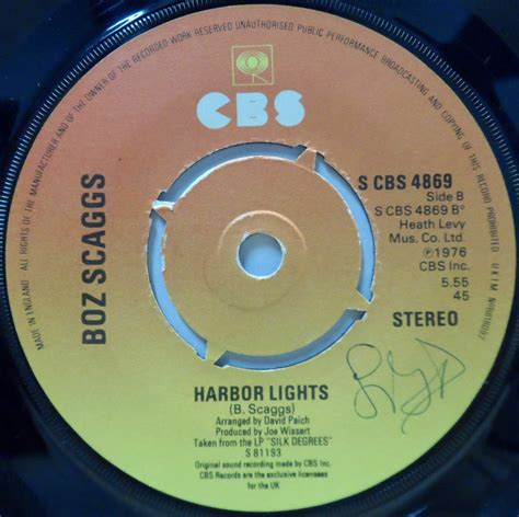 Yacht Rock Boz Scaggs What Can I Say Harbor Lights 7 Single Uk