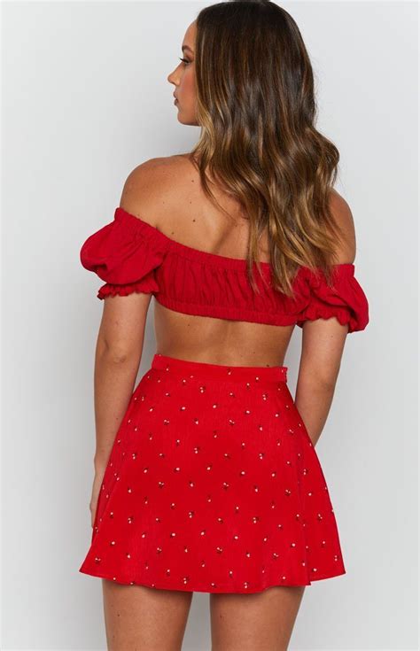 Midi Wrap Skirt Flared Mini Skirt Red Floral Skirt Red Leopard Party Skirt Skirts Online