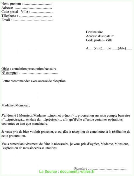 Exemple Lettre Procuration La Poste Dsullana Com