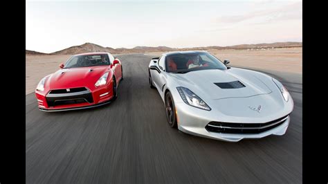 2014 Chevy Corvette Stingray Vs 2014 Nissan Gt R Track Tested Youtube