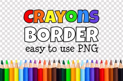 Crayons Color Pencil Border Frame Png A Graphic By Sany O Creative