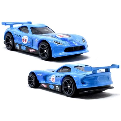 Hot Wheels Blue Dodge Srt Viper Gts R Kid Model Diecast Toy Car Hw Race
