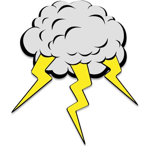 Lightning Cloud Great Powerpoint Clipart For Presentations