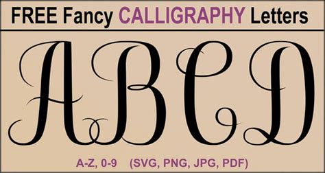 Calligraphy Alphabet Printable A Z Cursive Capital Letters
