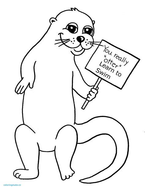 Sea Otter Coloring Page At Free Printable Colorings