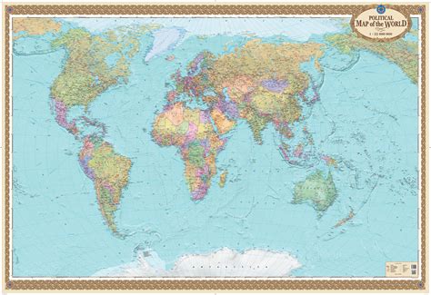 Kartographia Political Map Of The World Extra Large Mapsherpa