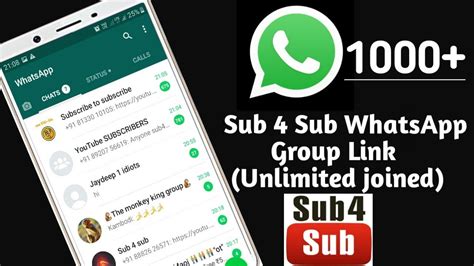 Sub 4 Sub Whatsapp Group Link Youtube