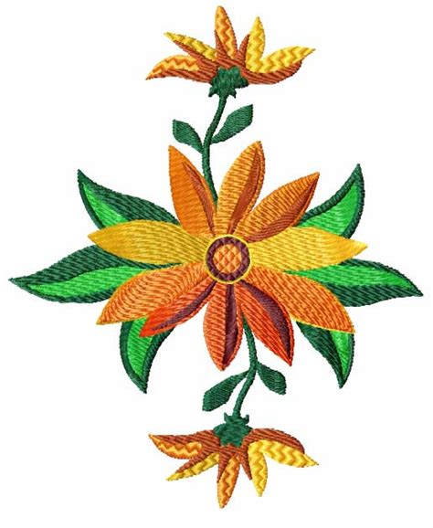 4 Machine Embroidery Designs Flowers