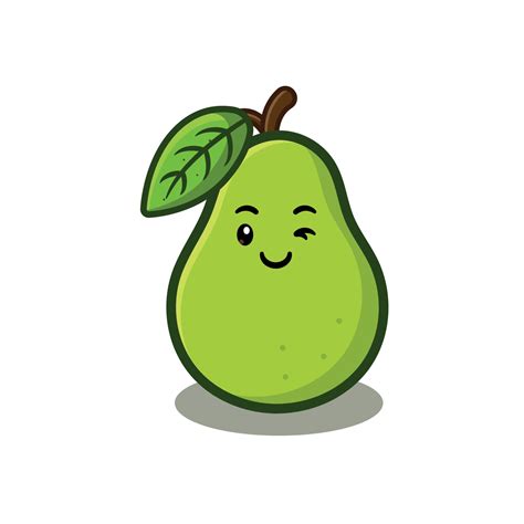 Happy Pear Fruit Cartoon 14731342 Vector Art At Vecteezy