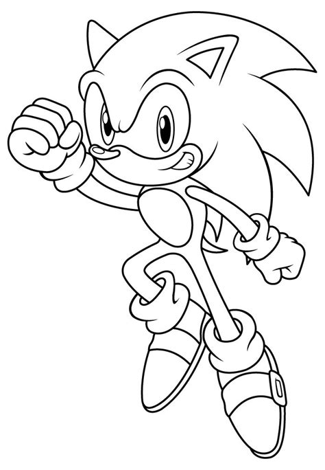 Sonic Jumping Uncolored By Sonictopfan On Deviantart