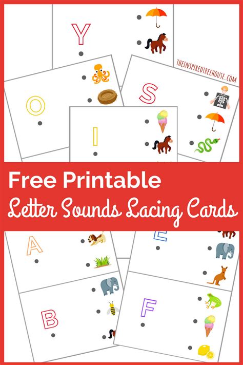 Letter Sounds Modified Lacing Cards The Inspired Treehouse
