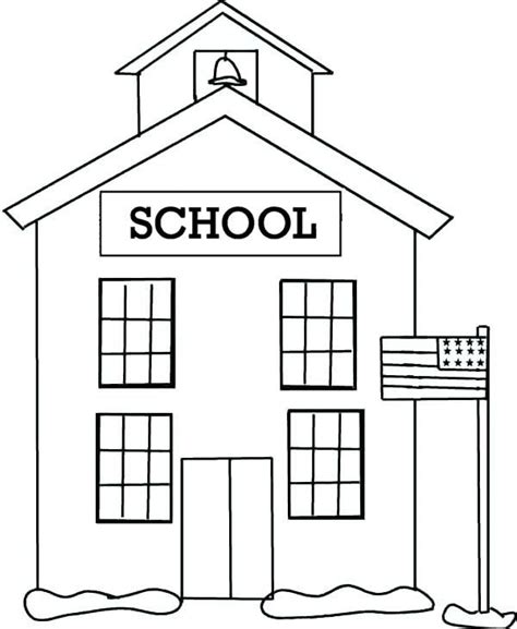 Schoolhouse Coloring Pages