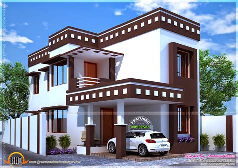 Flat Roof Modern Villa With Floor Plan Home Kerala Plans