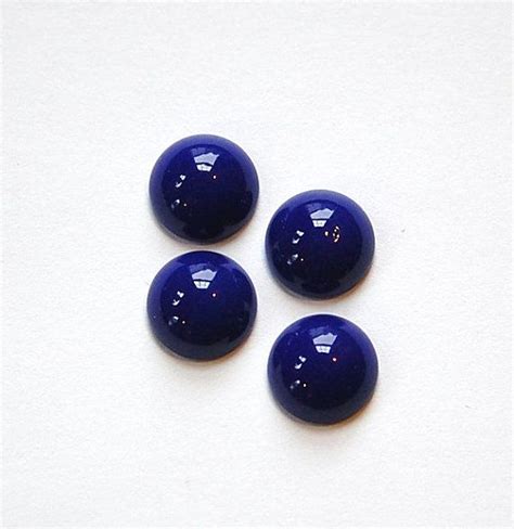 Vintage Opaque Blue Glass Cabochons 11mm Cab703bb Etsy Blue Glass