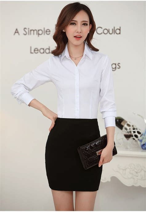 Midi Outfits Work Outfits Int Pretty Woman Shirt Blouses Pencil Skirt Mini Skirts Asian