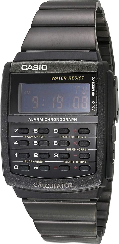 Casio Men S Vintage Collection Calculator Watch Black Casio Amazon Fr Montres