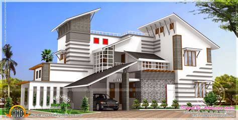 Contemporary Style Unique House Kerala Home Design And