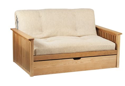 This sofa turns into a bed see how on modern builds. Pangkor 2 Seat Futon Sofa Bed in Oak
