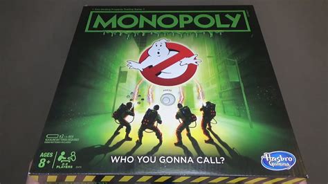Monopoly Ghostbusters Edition Board Game Unboxing Youtube