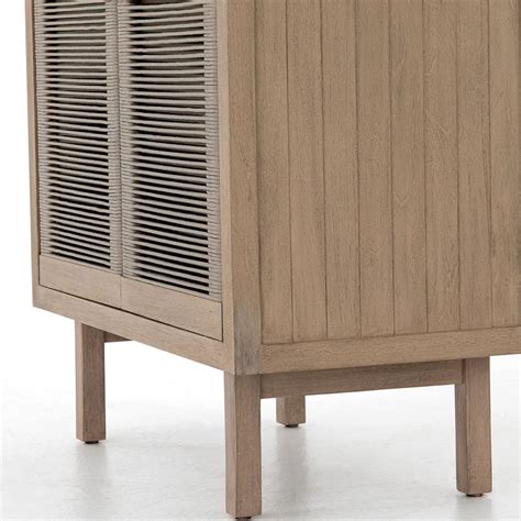 Mason Modern Classic Brown Teak Wood Outdoor Storage Cabinet