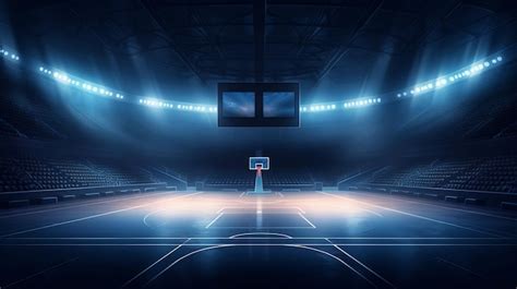 Premium Ai Image Professional Basketball Court Arena