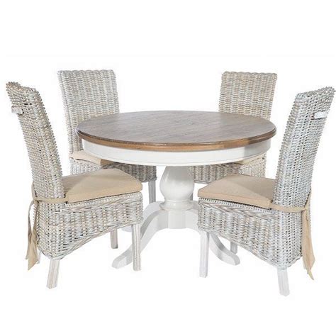 Our farmhouse collection table tops are a solid 2 thick, made with solid reclaimed wood. Savannah Reclaimed Wood Round Rattan Dining Set in 2020 ...