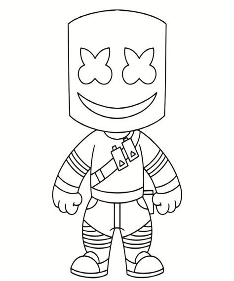 Dibujos De Marshmello Para Colorear Imprimir Gratis