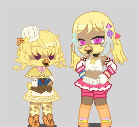 Withered Chica Toy Chica Gacha Club Em 2022 Fnaf Desenhos Desenho