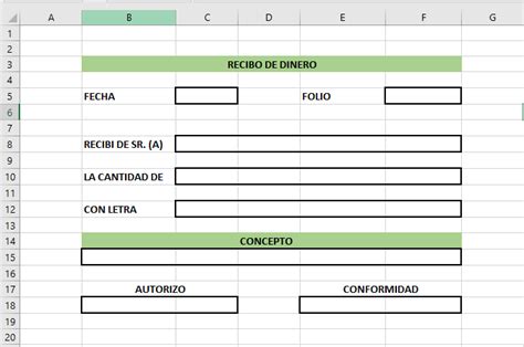 Sample Excel Templates Recibo De Dinero Excel Images And Photos Finder