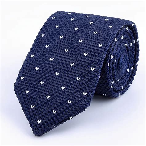 Mens Knitted Tie Leisure Triangle Striped Neckties For Man Woven Tie