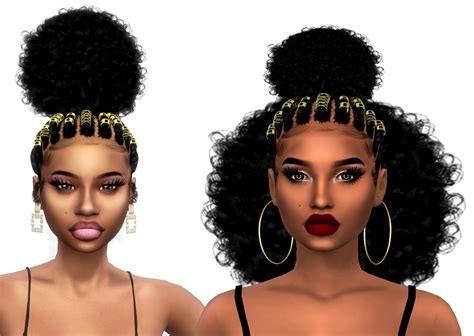 Alicia Hair All Ages Sims 4 Afro Hair Sims 4 Curly Hair