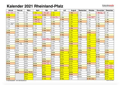 Übersichtlicher jahreskalender von 2021, die daten werden pro monat gezeigt einschließlich der fronleichnam: Kalender 2021 Baden Württemberg Kalenderpedia ...