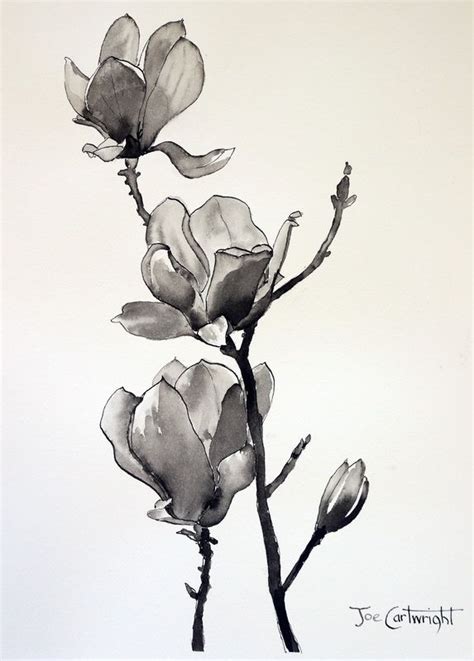 In our experience, it is better to use a smooth paper of stippling is an ink drawing technique where you apply tone and texture in small dots. Love. Pen and ink drawing of Magnolias | Graphic Design ...