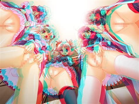 Rule 34 3d 5girls Anaglyph Blue Hair Censored Elf Maid Maids Multiple Girls Pointy Ears Pussy