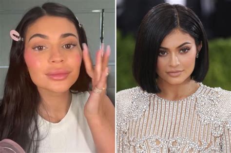 kylie jenner s fans beg star to stop with lip fillers as throwback photos show her real