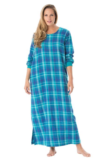 Soft Cotton Flannel Lounger By Dreams And Co Nightgowns For Women
