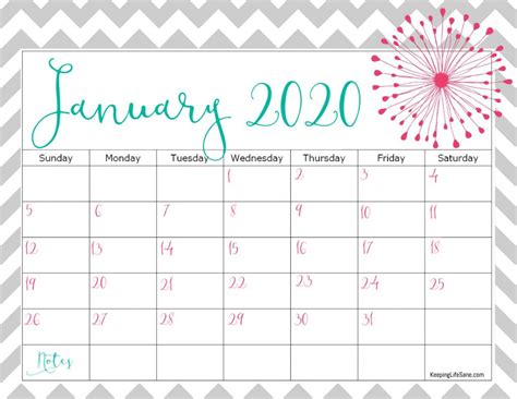 Pick Free Printable Calendars 2020 Pretty Calendar Printables Free Blank