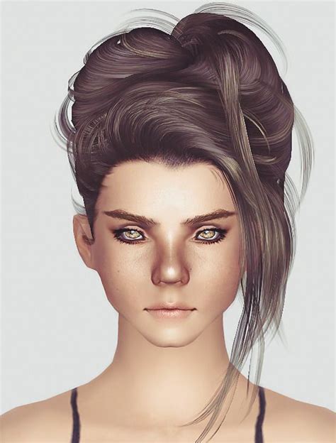 Messy Up Do Tossled Hair Sims 4 Cc Maxis Match Sims 3 Sims Sims Hair